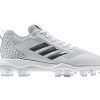 Footwear * | Adidas Womens Poweralley 5 Tpu Molded Cleats White/Grey 10