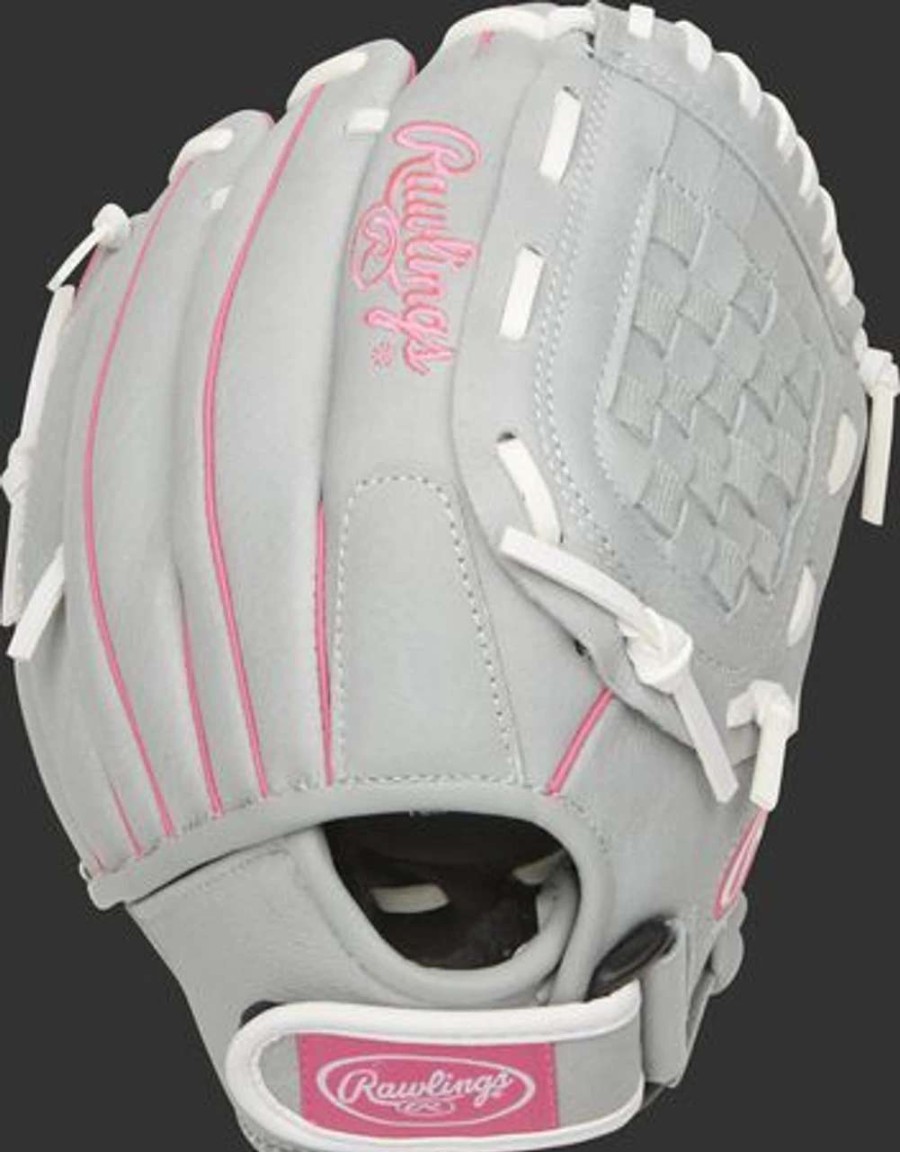 Fastpitch Softball * | Rawlings Sure Catch Fastpitch Glove 10.5 Grey/Pink Lht