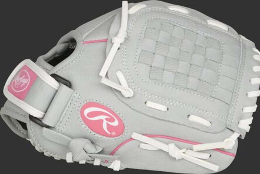 Fastpitch Softball * | Rawlings Sure Catch Fastpitch Glove 10.5 Grey/Pink Lht