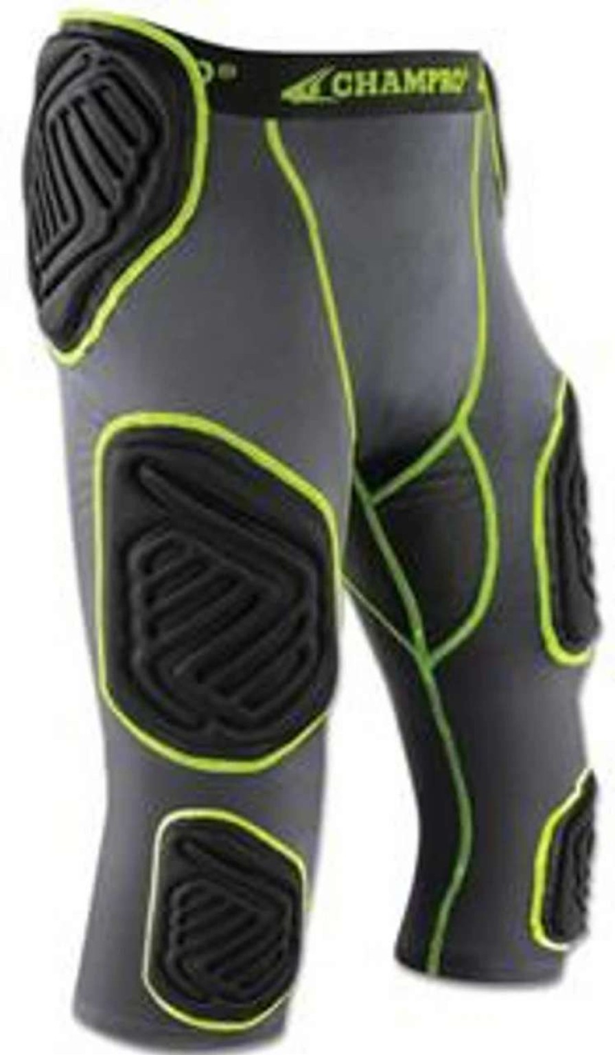 Football * | Bull Rush 7-Pad Girdle, Graphite/Black/Neon