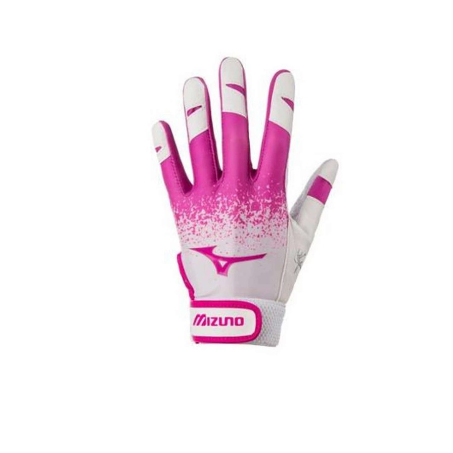 Baseball * | Mizuno Finch Youth Batting Glove Pink