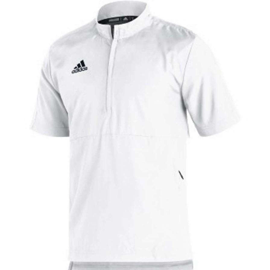 Apparel * | Adidas Ss 1/4 Zip Wove-White,Tegrfo