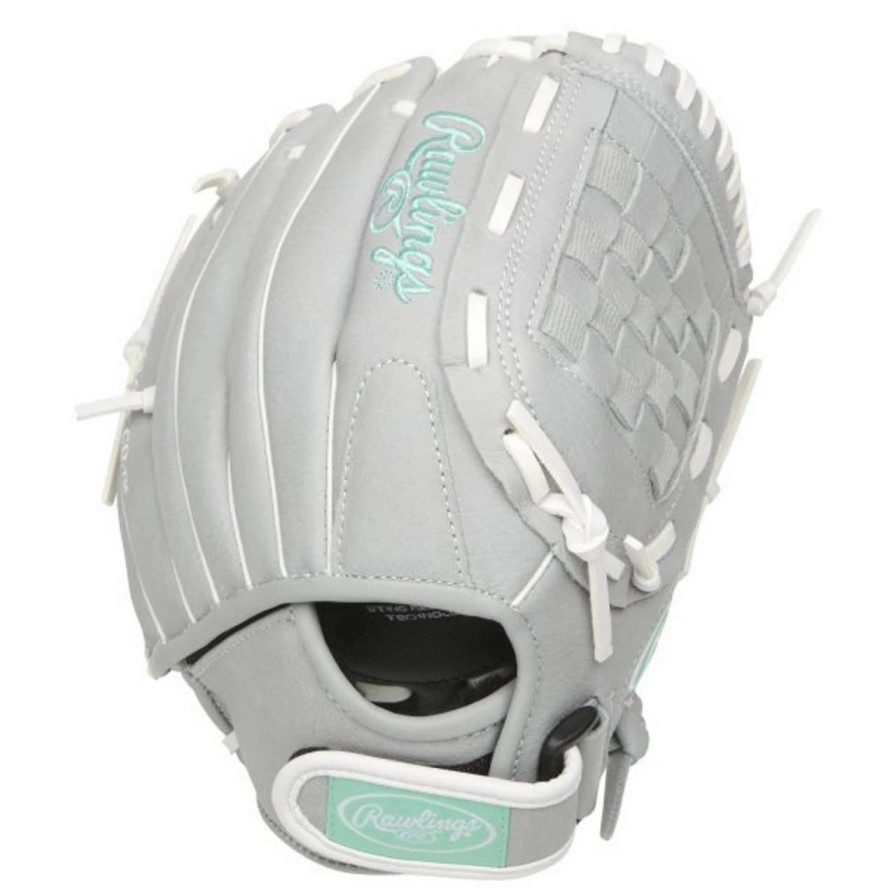 Fastpitch Softball * | Rawlings Sure Catch Fastpitch Glove 11 Grey/Mint Lht