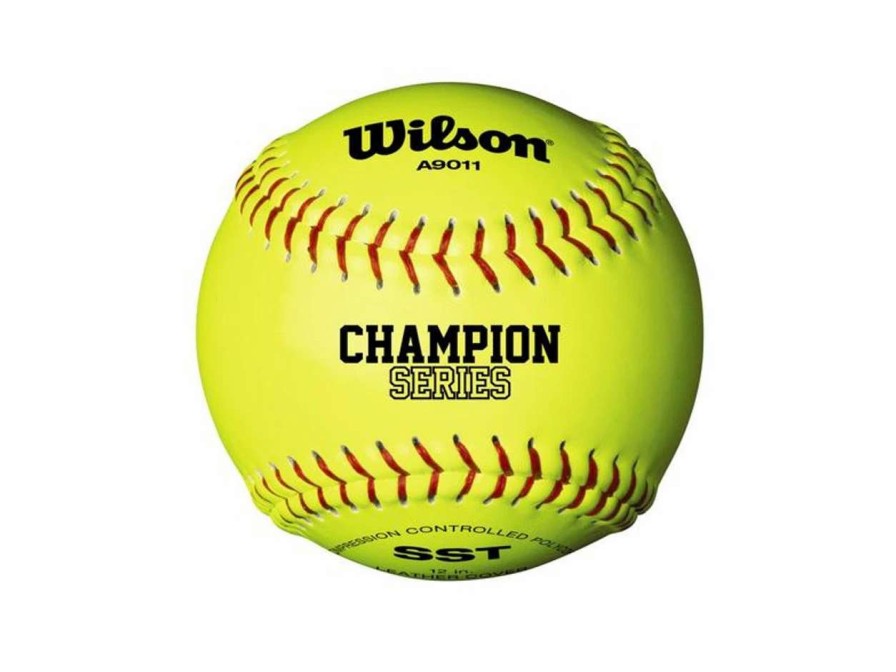 Fastpitch Softball * | Wilson Sports 12 Nfhs Leather Poly Softball, Dozen