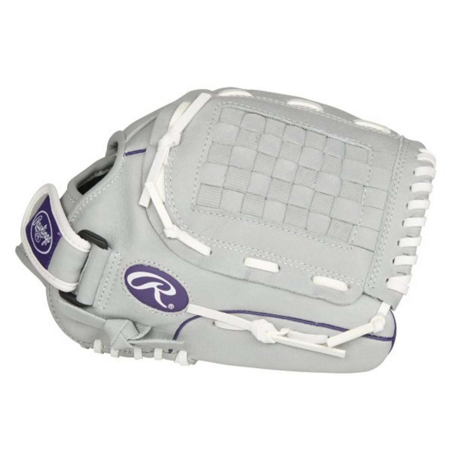 Fastpitch Softball * | Rawlings Sure Catch Fastpitch Glove 12.5 Grey/Purple Rht