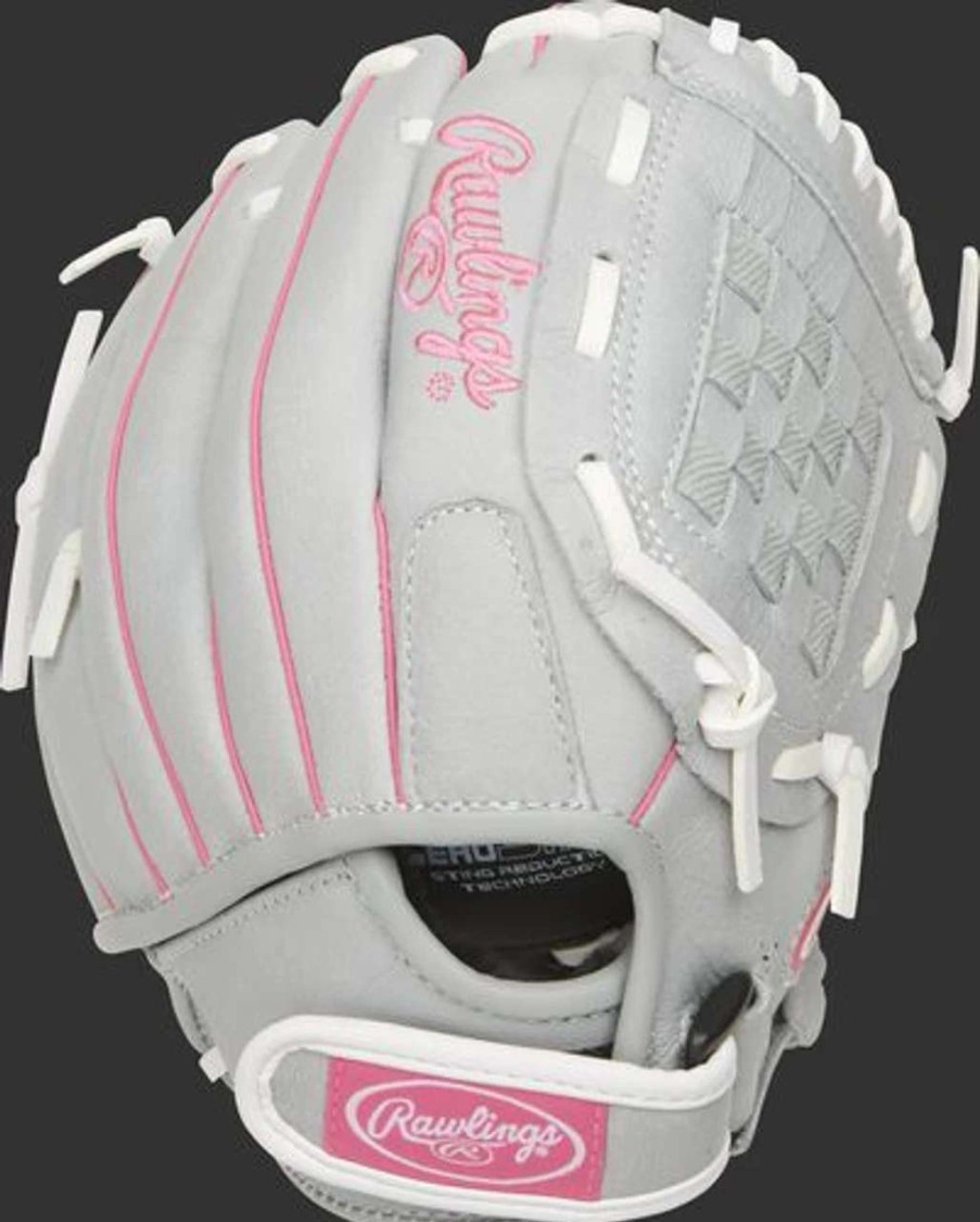 Fastpitch Softball * | Rawlings Sure Catch Fastpitch Glove 10 Grey/Pink Rht