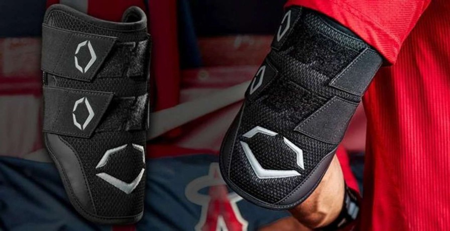 Baseball * | Evoshield Pro-Srz Black Batter'S Double Strap Elbow Guard