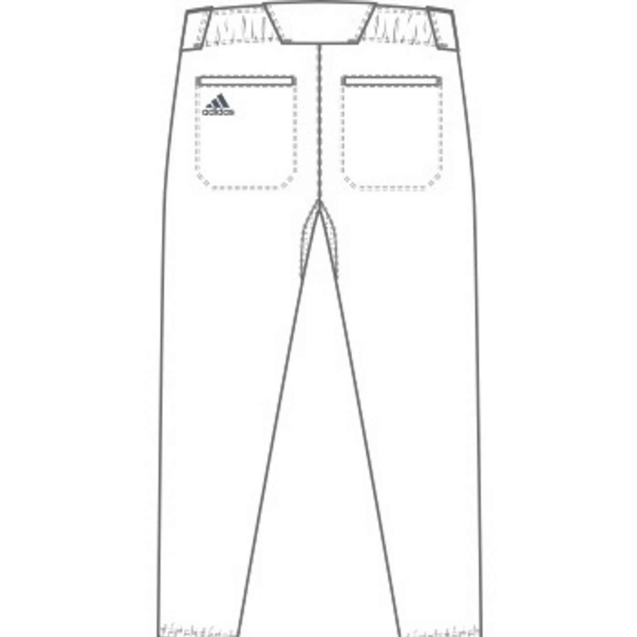 Baseball * | Adidas Youth Diamond King Elite Short Baseball Pant White