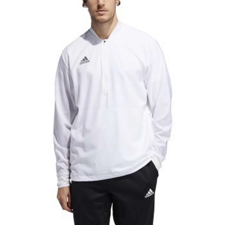 Apparel * | Adidas Long Sleeve 1/4 Zip-White