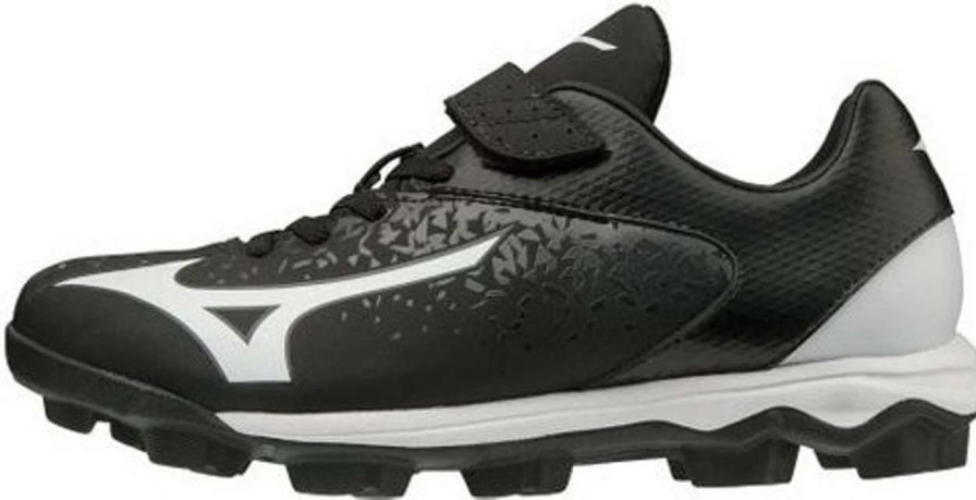 Footwear * | Mizuno Wave Select Nine Jr Youth Baseball Cleat Black/White