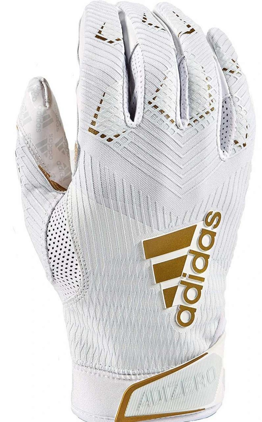 Football * | Adidas Freak 4.0 Adult Padded Gloves, White/Gold