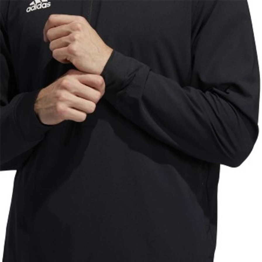 Apparel * | Adidas Long Sleeve 1/4 Zip-Black