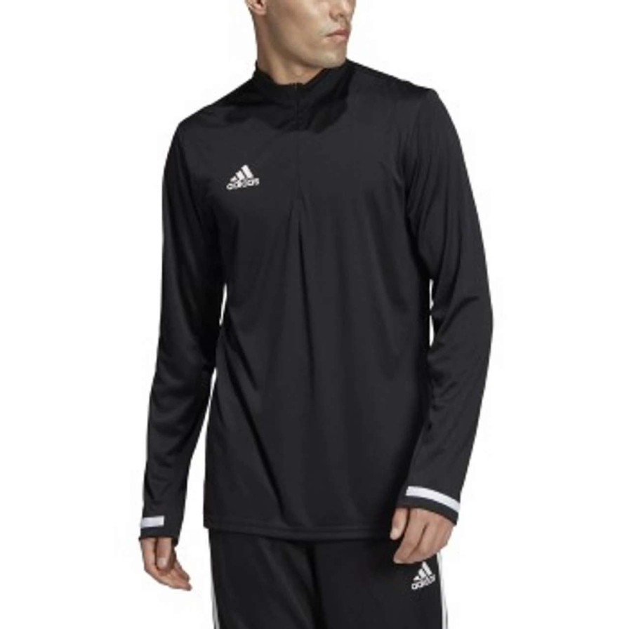 Apparel * | Adidas Sideline 21 Long Sleeve 1/4 Zip Black And White