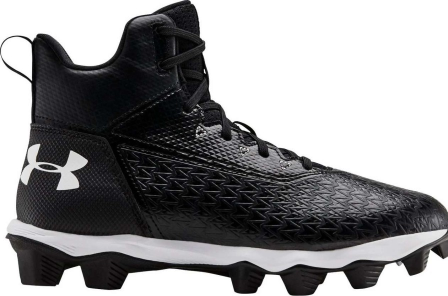 Football * | Under Armour Kids' Hammer Mid Rm Football Cleats Black