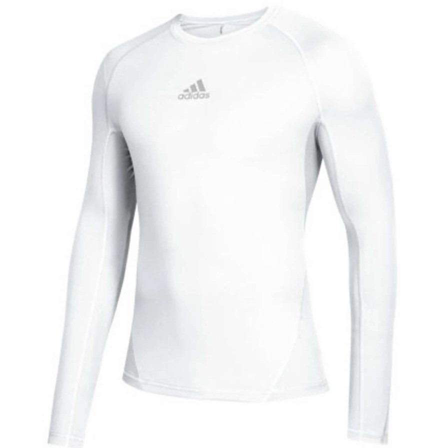 Baseball * | Men'S Longsleeve T-Shirt Thermo Soccer Adidas Alphaskin-White