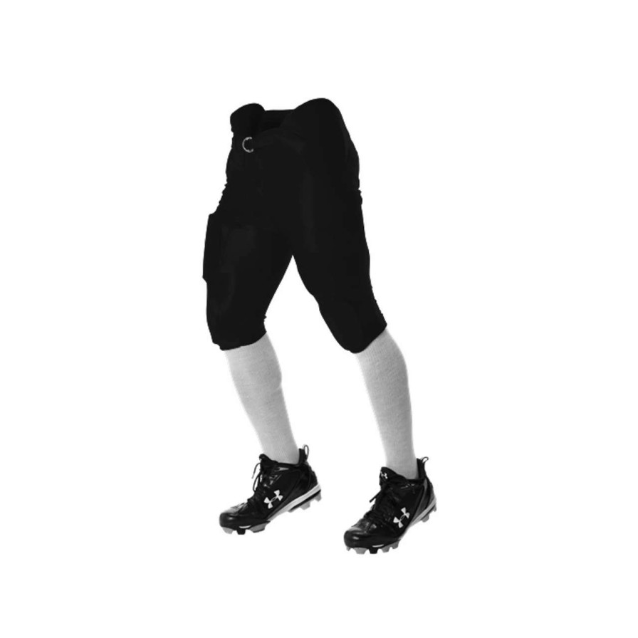 Football * | Alleson Black Youth Integrated Football Pants