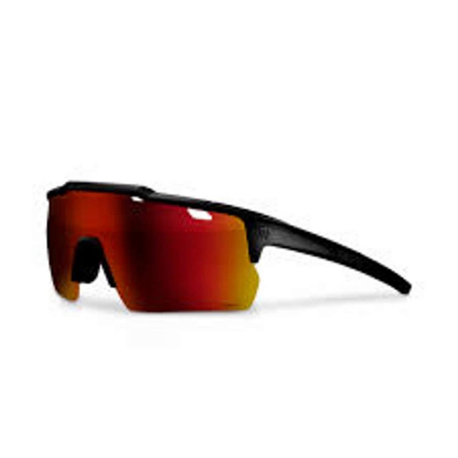 Sunglasses * | Marucci Shield Sunglasses | Adult Black Translucent-Violet W/ Red Mirror