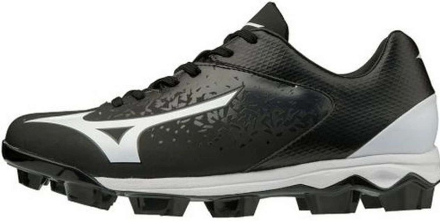 Footwear * | Mizuno Wave Select Nine Tpu Men'S Low Baseball Cleat Black/White