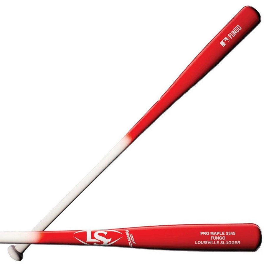 Baseball * | Louisville Slugger Maple S345 Wtlwms345D17 Wood Fungo Bat Red/White