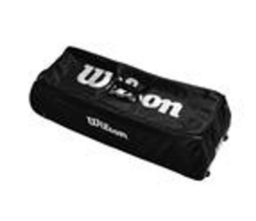 Football * | Wilson Sports Football Rolling Bag Holds 12, Black/White