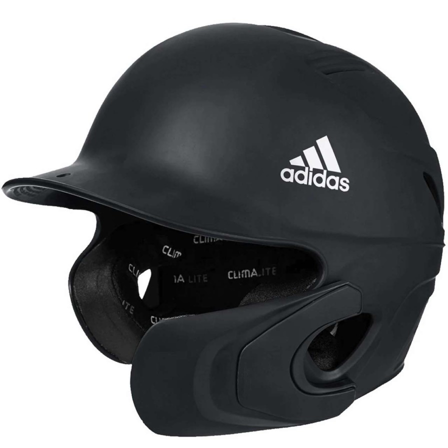 Baseball * | Adidas C-Flap Batting Helmet Black