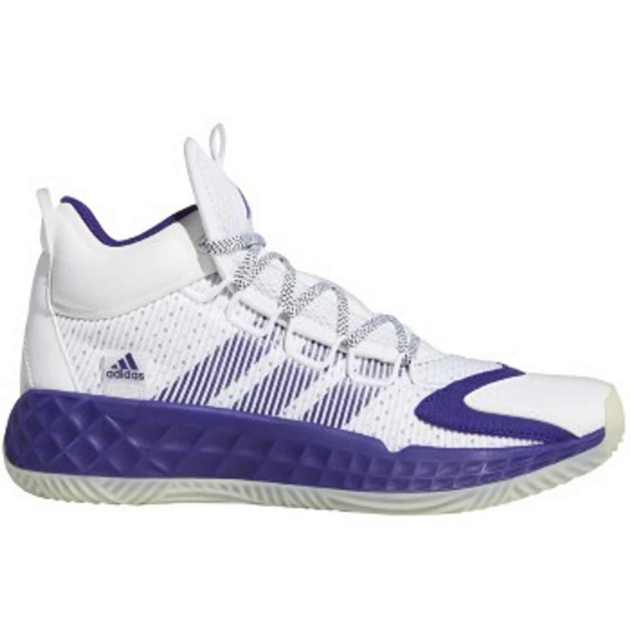 Basketball * | Adidas Pro Boost Mid Cloud White Team Collegiate Purple Chalk White