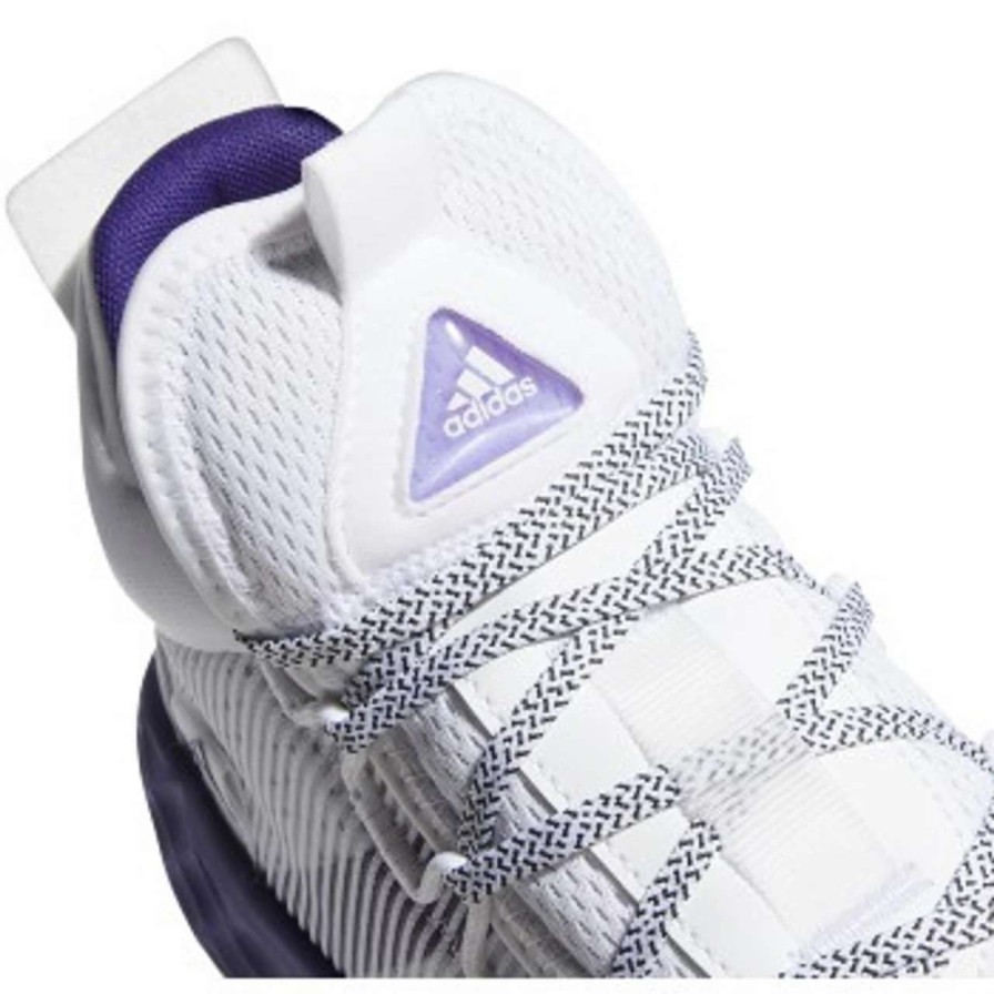 Basketball * | Adidas Pro Boost Mid Cloud White Team Collegiate Purple Chalk White