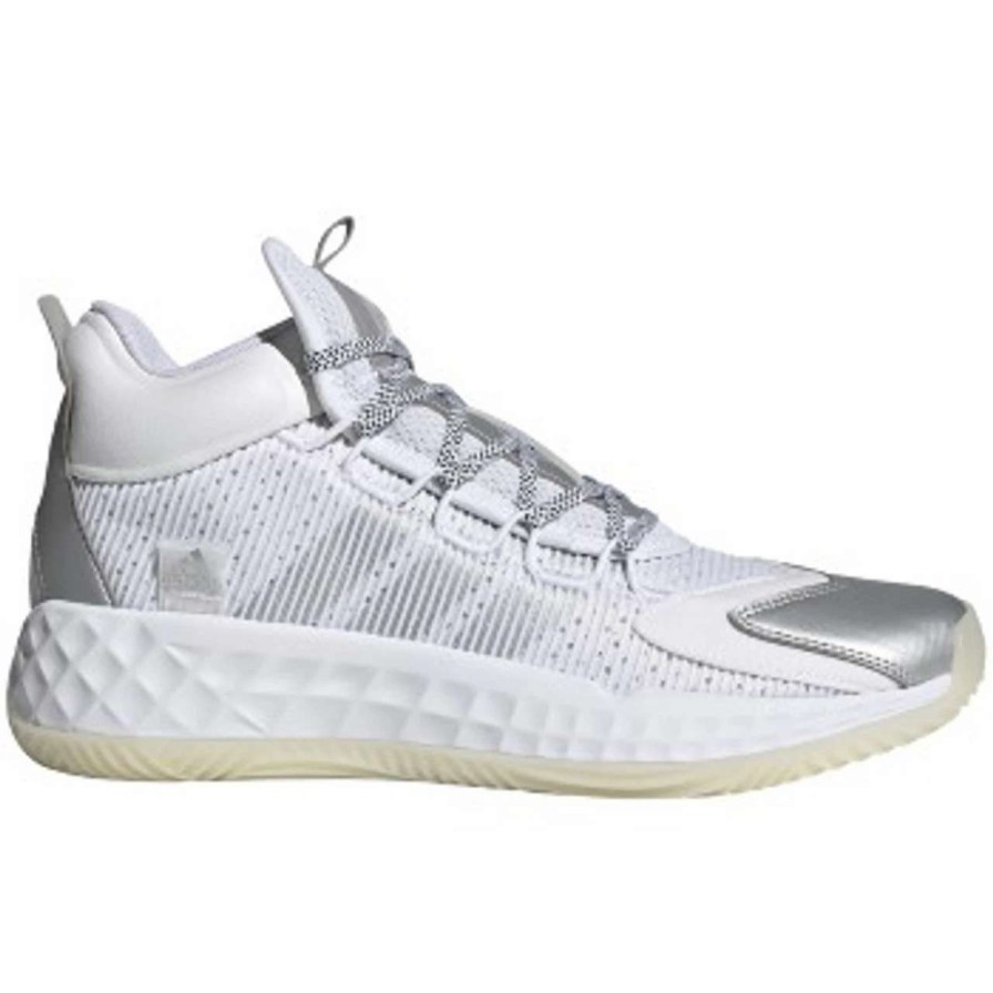 Basketball * | Adidas Pro Boost Mid Cloud White Silver Metallic Chalk White